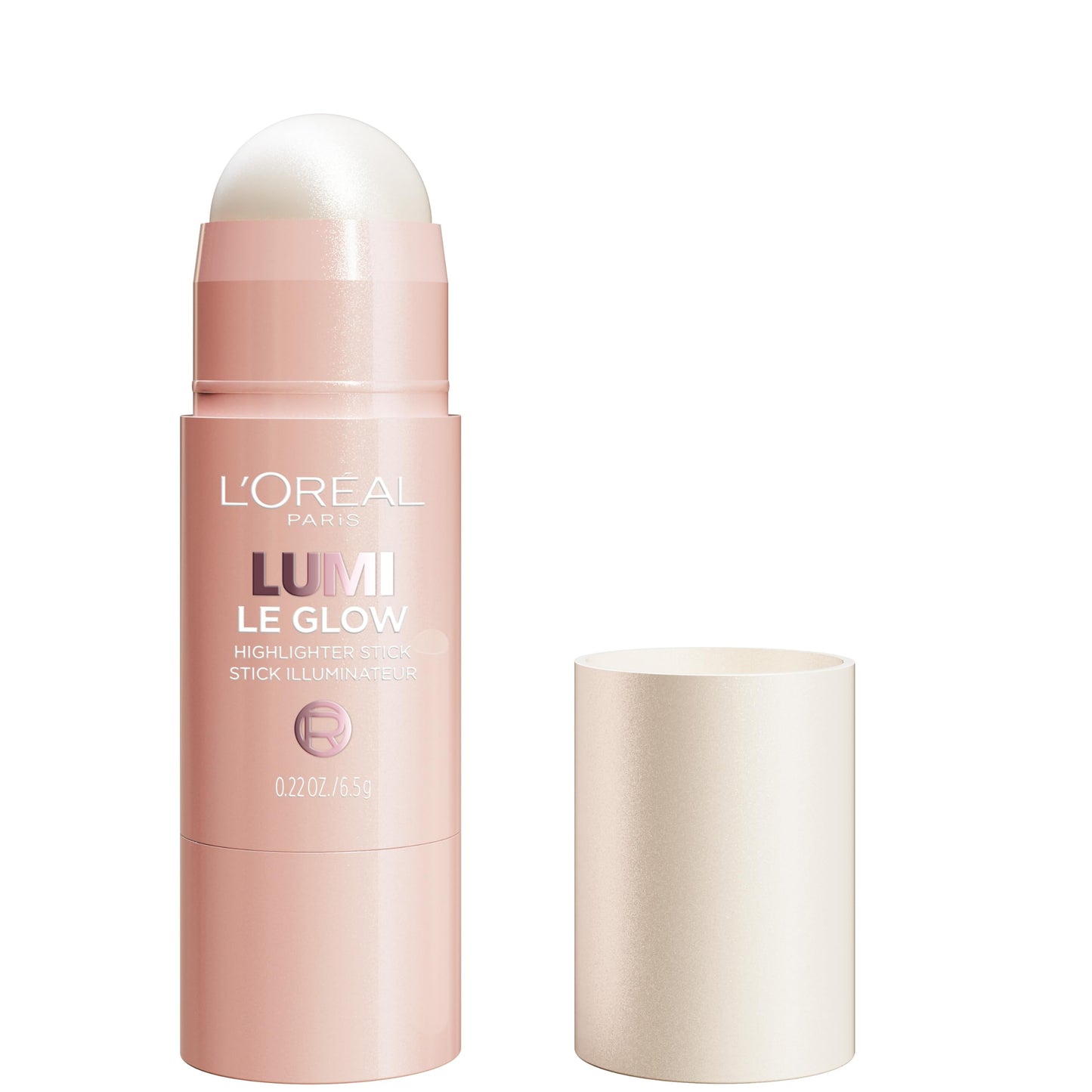 L'Oreal Paris True Match Lumi Le Glass Highlighter Stick, Reflective, Translucent, Glassy Highlighter for Face and Body, 620 Pink Ballet, 0.25 Oz