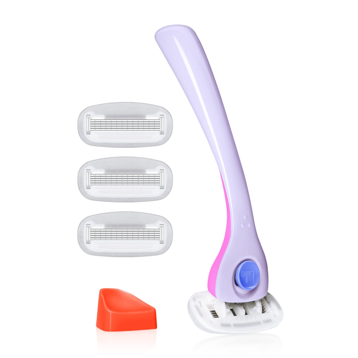 Billie Razors for Women Shave Kit – Women’s Razor + 4 x 5-Blade Razor Refills + Magnetic Holder – Cool Blue