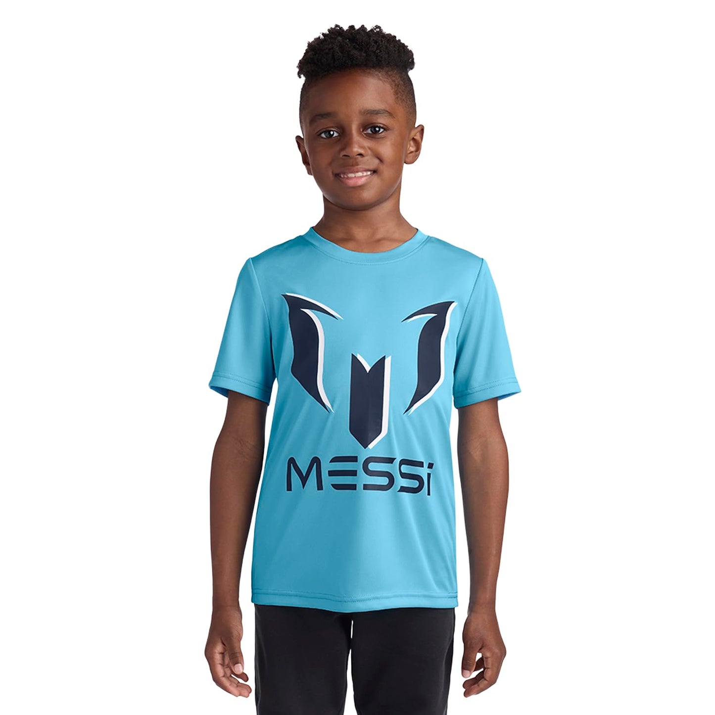 Boys' Lifestyle Short Sleeve Top, Slim-fit Shirt with Logo, Comfortable