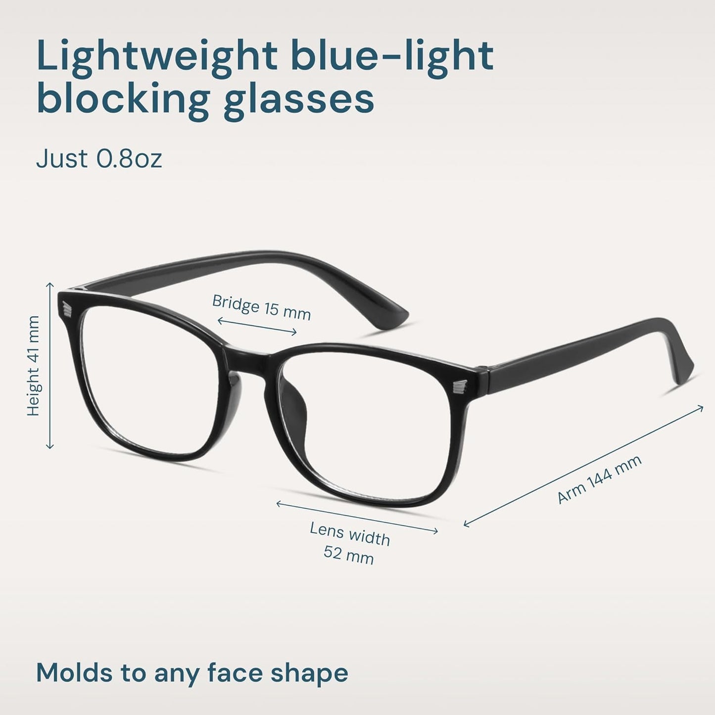 Blue Light Blocking Glasses - Fashion Square Fake Eyeglasses, Anti UV Ray Computer Gaming Glasses Blue Blockers for Women/Men