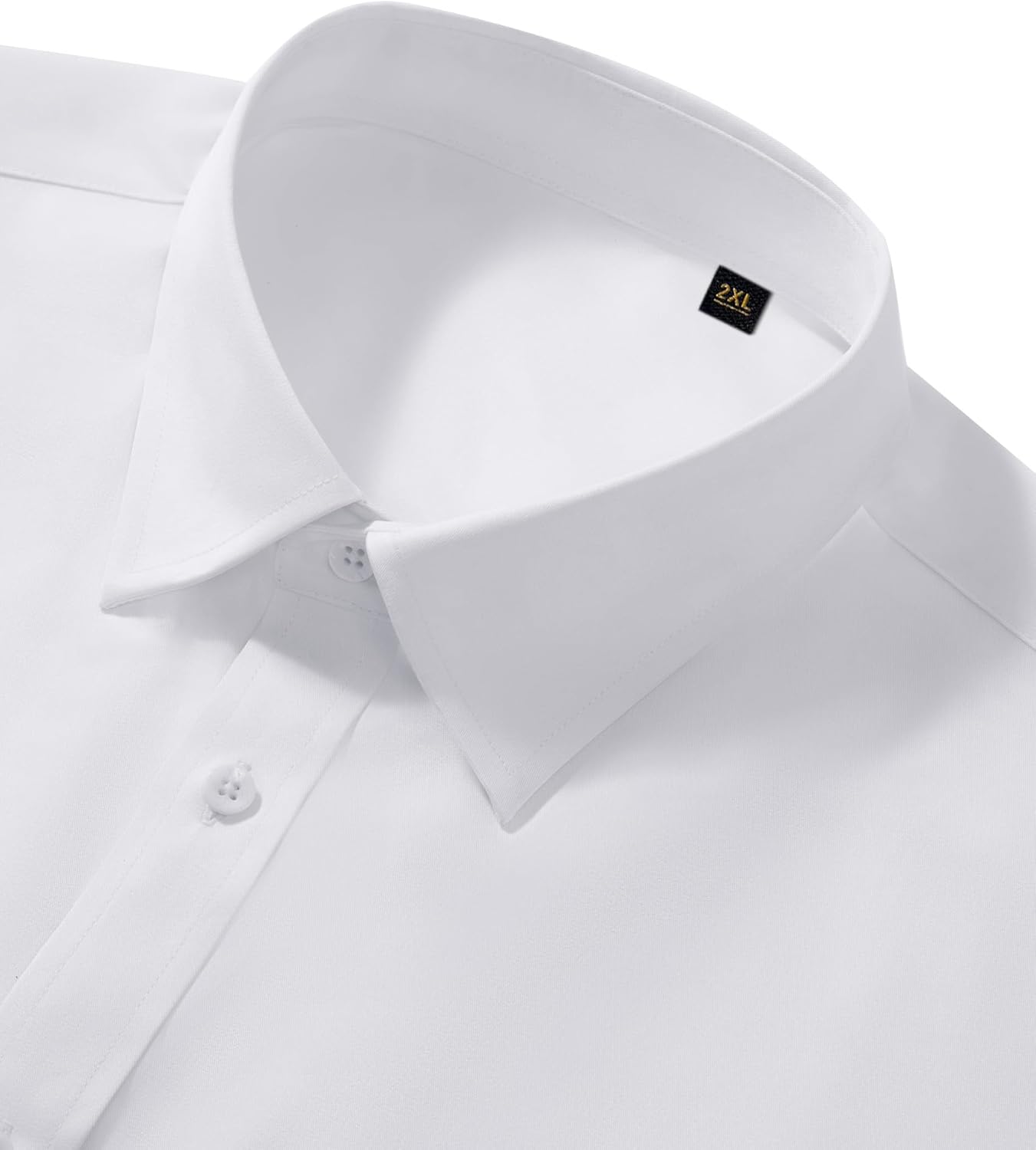 Men's Dress Shirts Long Sleeve Stretch Wrinkle Free Slim Fit Wedding Formal Button Down Shirt