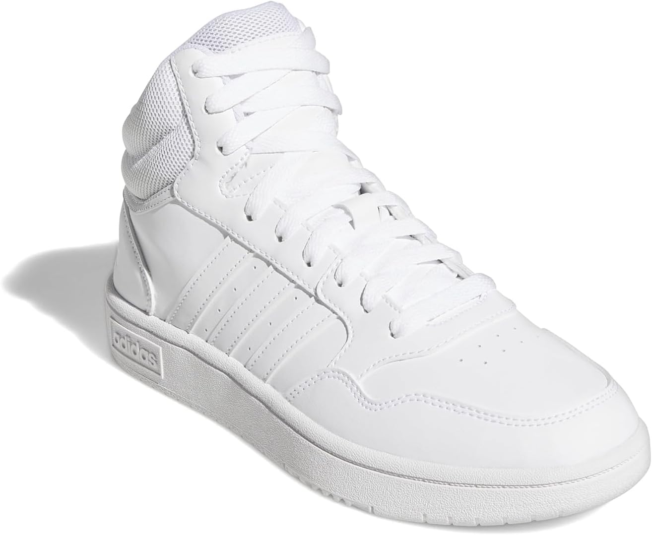adidas Womens Hoops 3.0 High Sneakers Shoes Casual - White