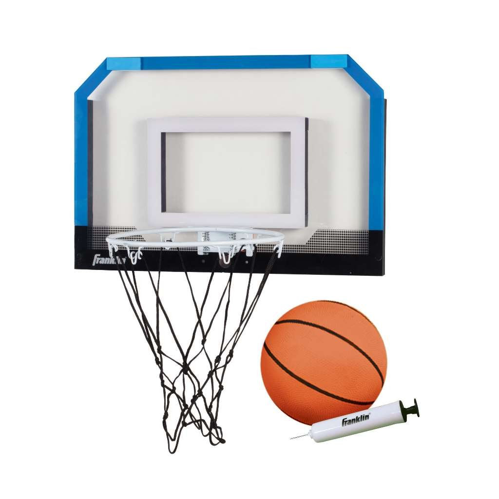 Franklin Sports Mini Basketball Hoops-Indoor Over The Door Mini Hoop+Basketball Sets-Perfect Accessory for Bedroom+Office