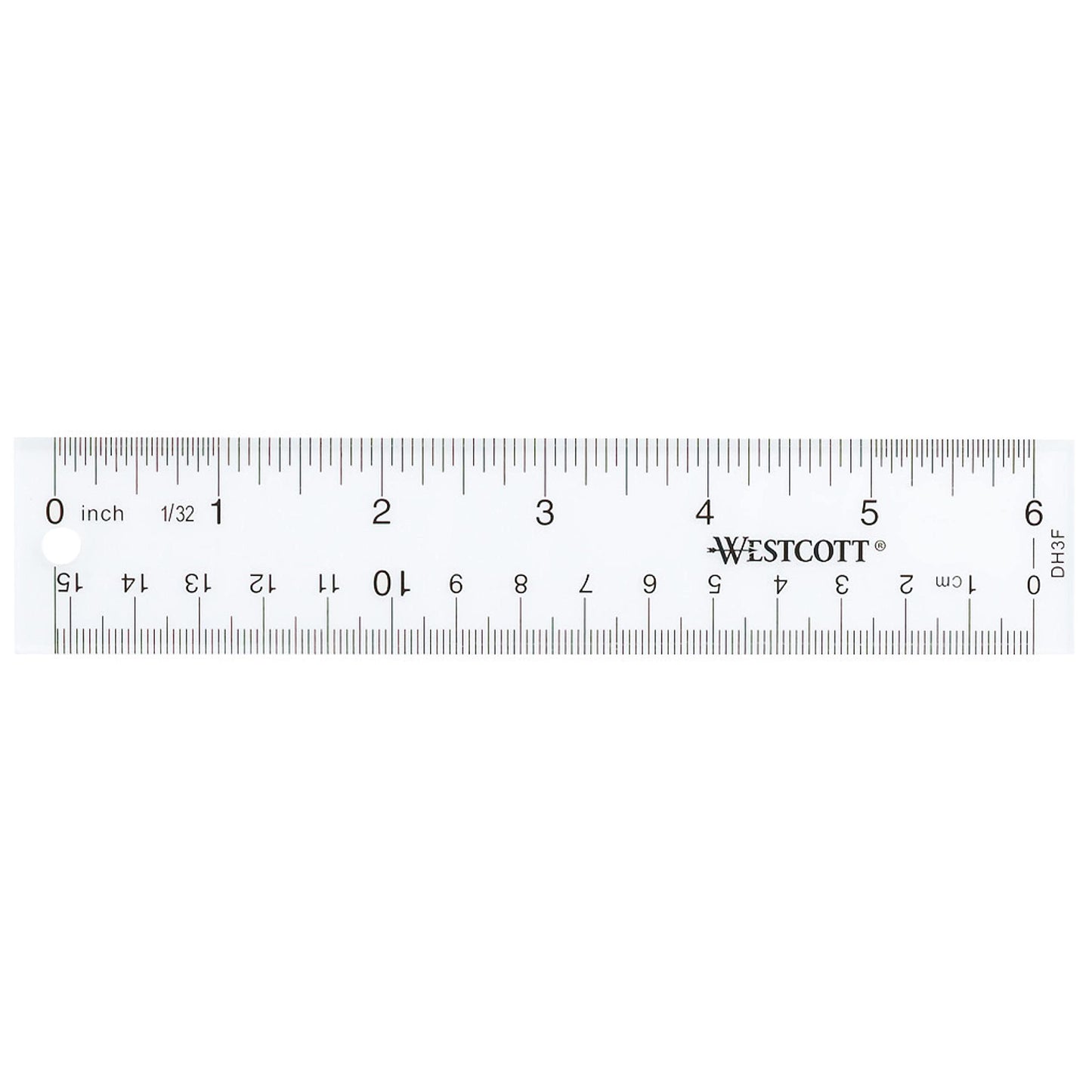 Westcott 10562 Acrylic Clear Ruler, 12 in