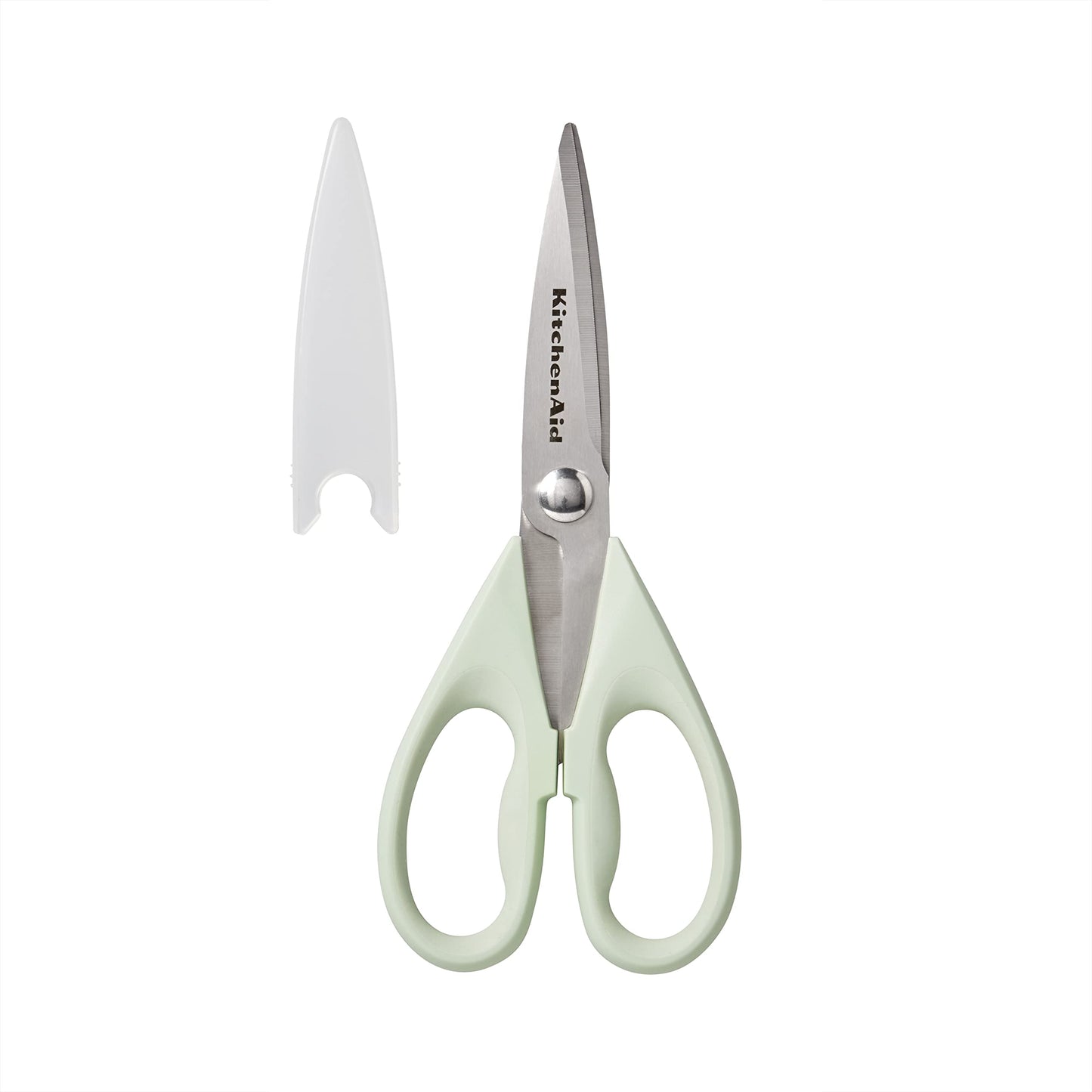 KitchenAid All Purpose Kitchen Shears with Protective Sheath Durable Stainless Steel Scissors, Dishwasher Safe, Soft Grip Comfort Handle, 8.72 Inch, Black