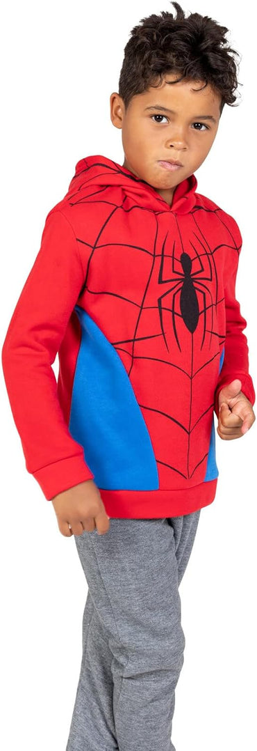 Marvel Avengers Spiderman Boys Fleece Cosplay Pullover Hoodie Toddler to Big Kid