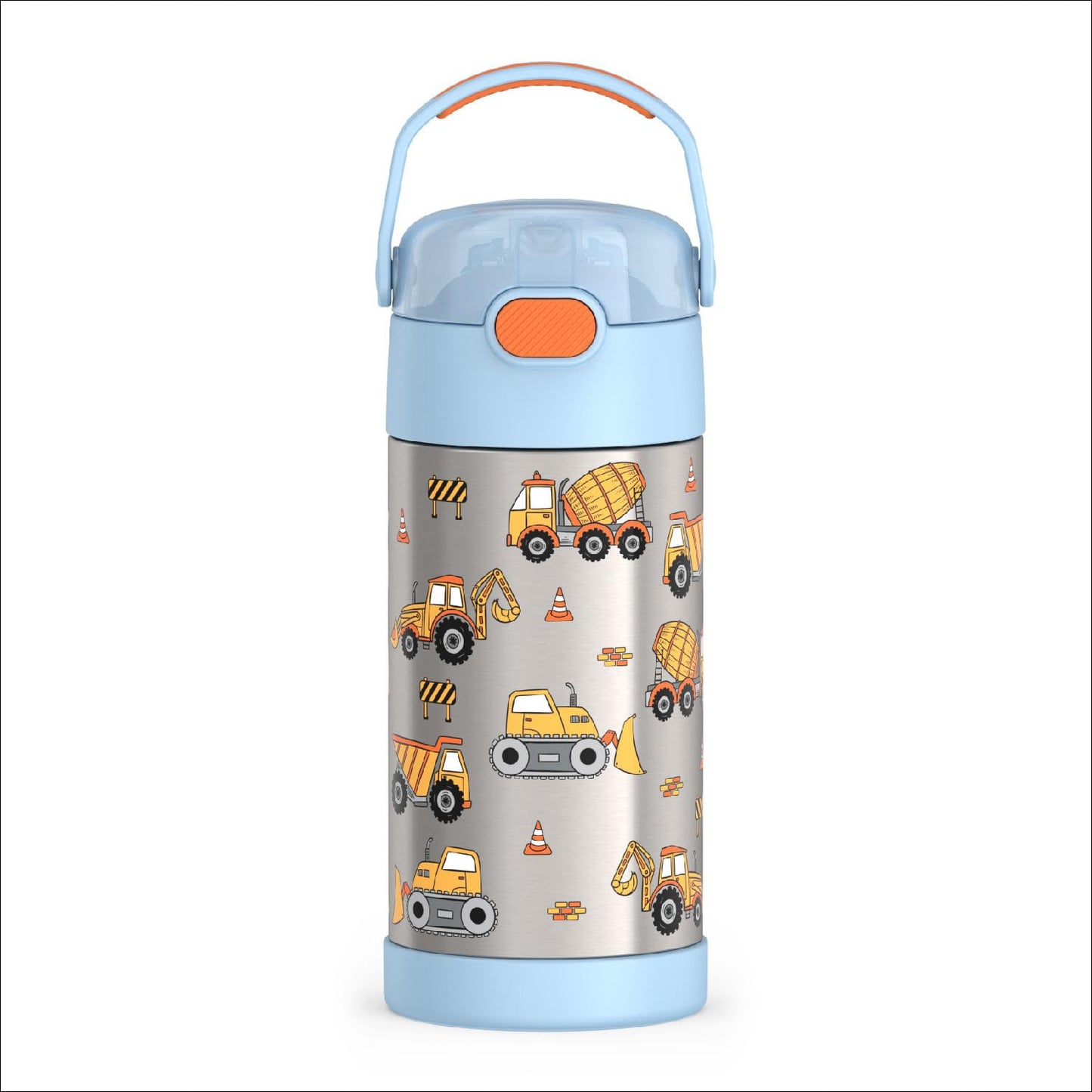 THERMOS FUNTAINER Water Bottle with Straw - 12 Ounce - Kids Stainless Steel Vacuum Insulated Water Bottle with Lid, Mod Flowers
