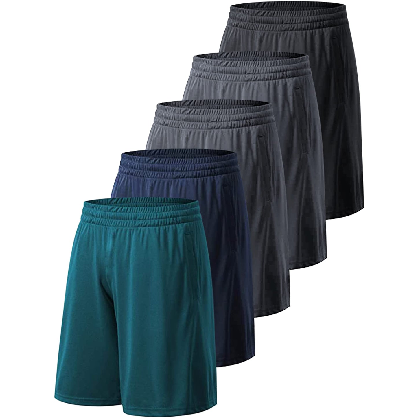 Men's Athletic Shorts with Pockets and Elastic Waistband Quick Dry Activewear Workout Shorts for Men