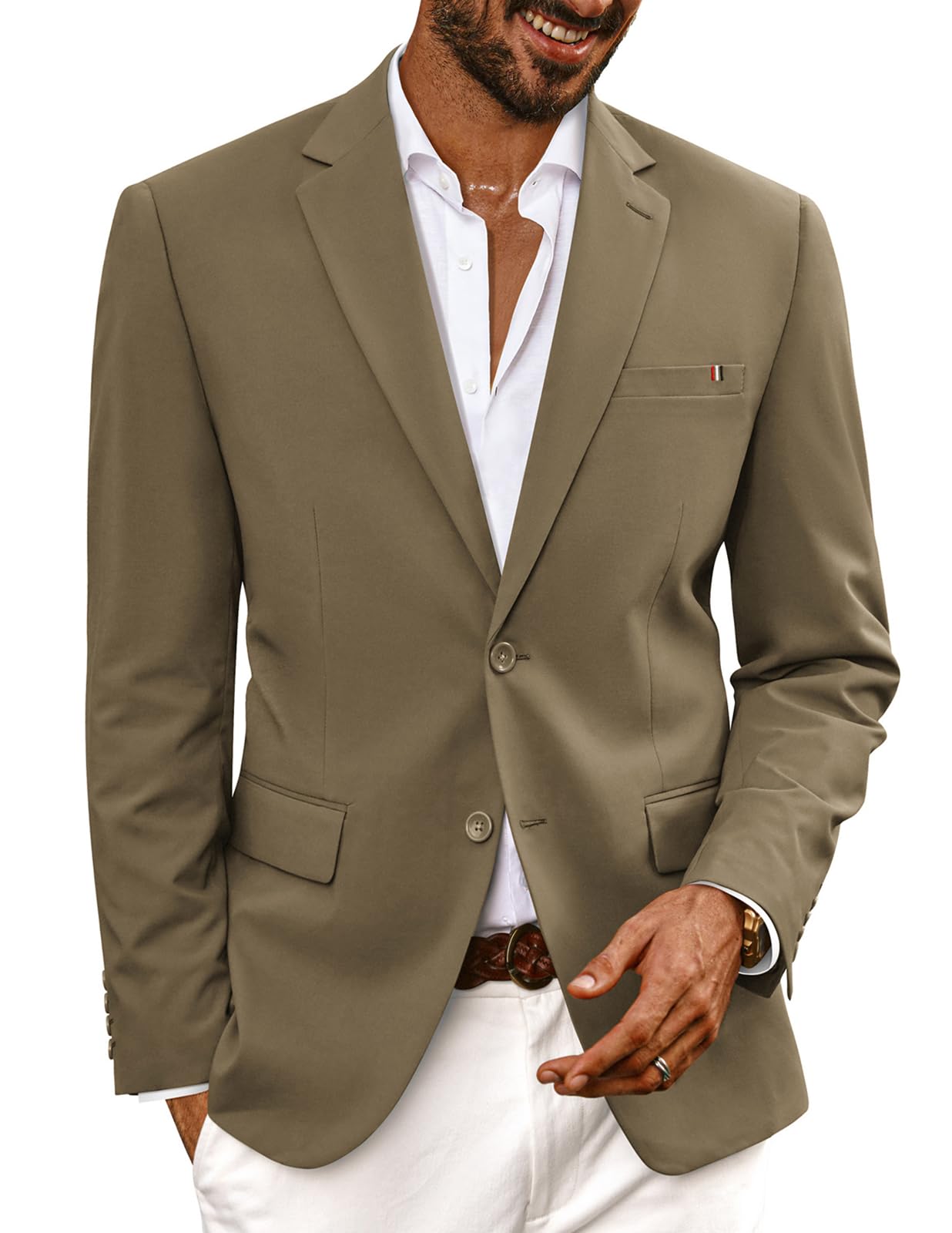 PJ PAUL JONES Mens Casual Sport Coats Two Buttons Lightweight Business Sport Blazer