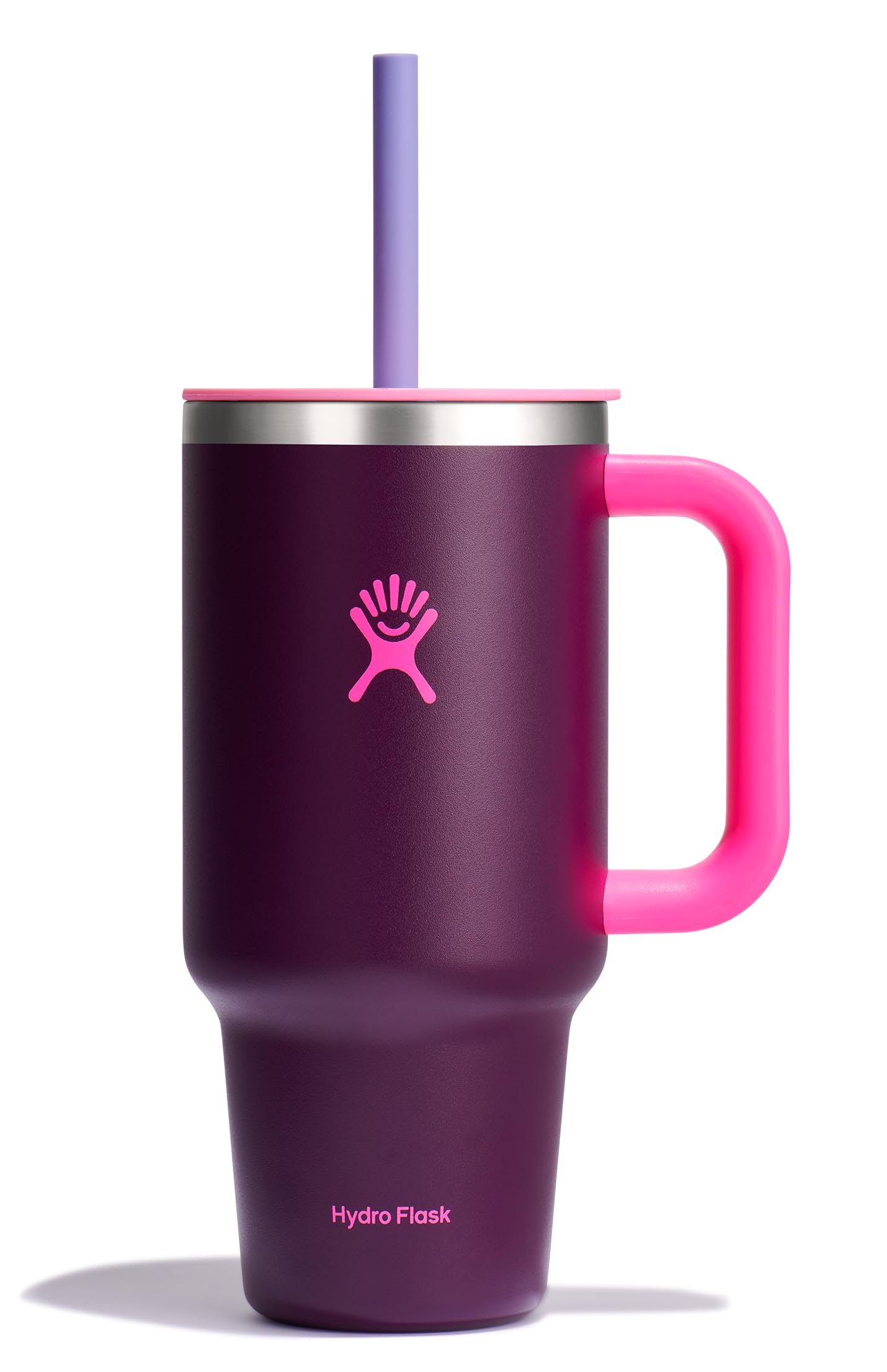 Hydro Flask 32 Oz Travel Tumbler with Handle, Lid and Straw - Insulated Stainless Steel in Holiday Punch