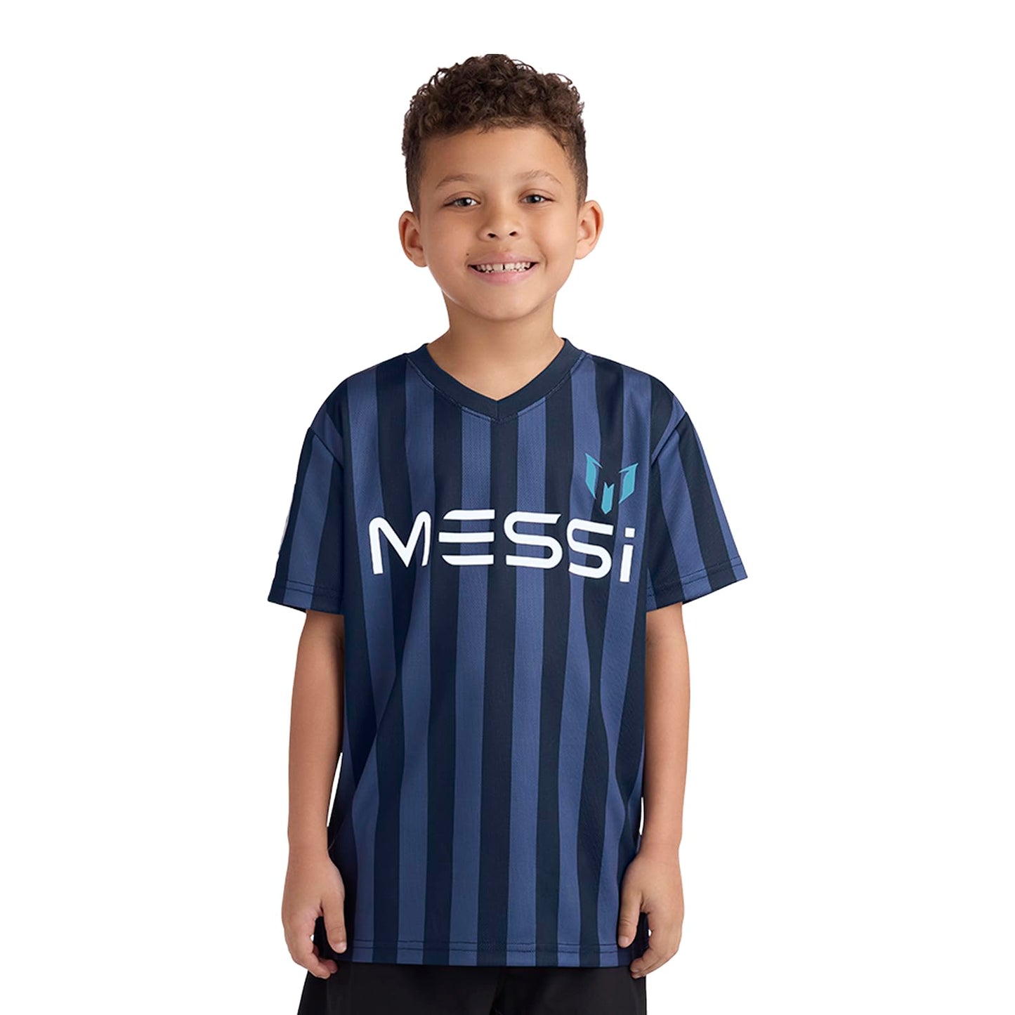 Boys' Lifestyle Short Sleeve Top, Loose-fit Shirt with Logo, Comfortable