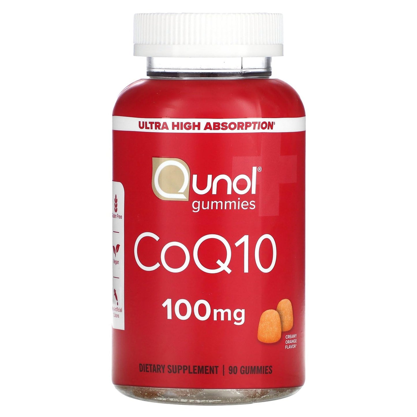 Qunol CoQ10 Gummies, CoQ10 100mg, Delicious Gummy Supplements, Helps Support Heart Health, Vegan, Gluten Free, Ultra High Absorption, 2 Month Supply (60 Count, Pack of 2)
