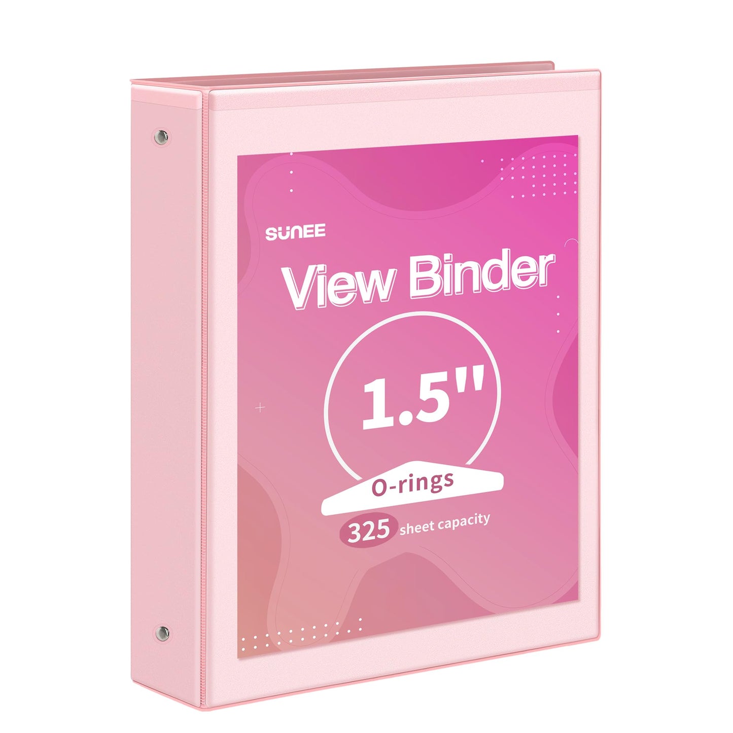 SUNEE 3 Ring Binder 1 Inch 1 Pack, Clear View Binder Three Ring PVC-Free (Fit 8.5x11 Inches) for School or Office Supplies, White