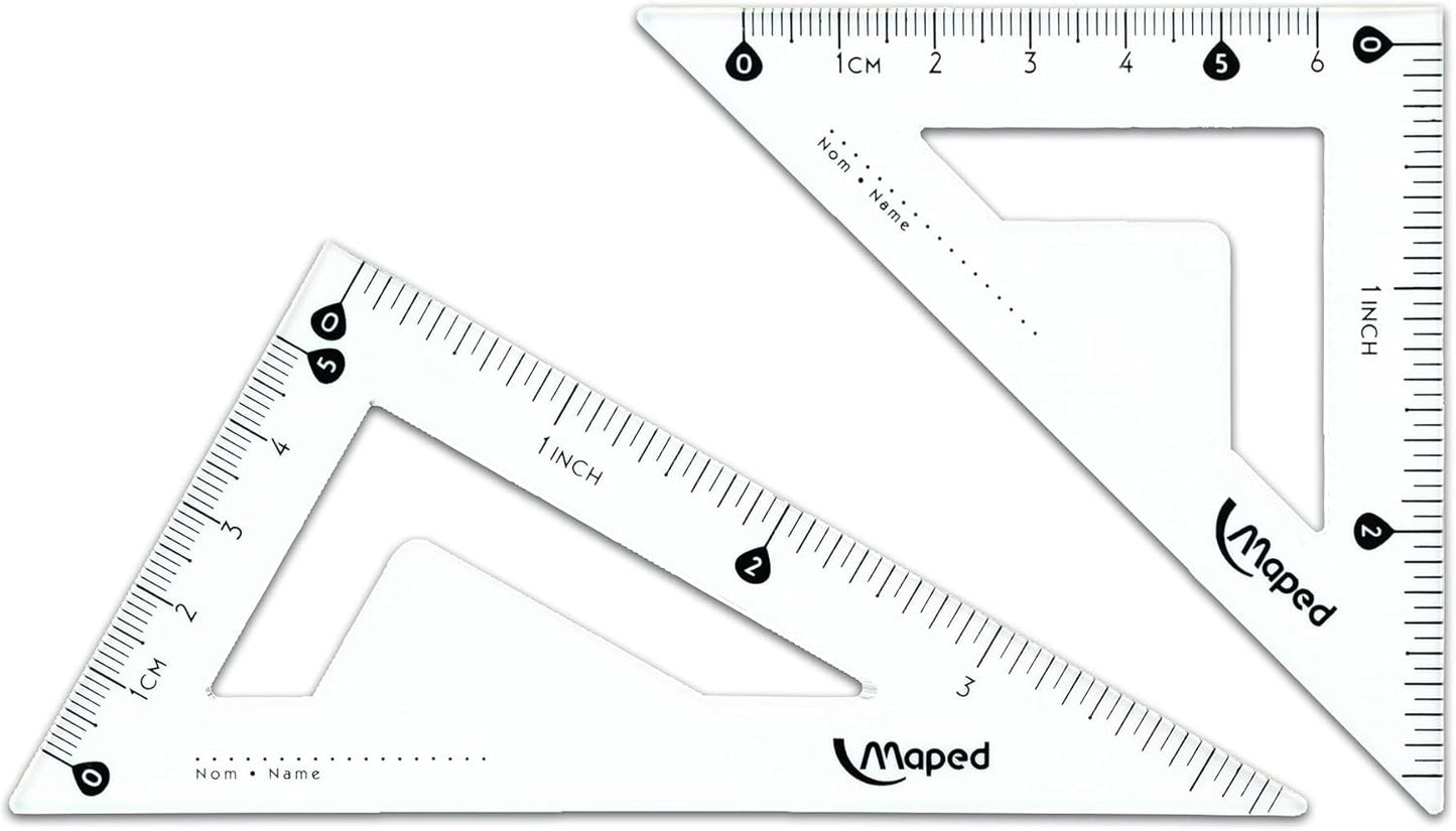 Maped Study Geometry 10 Piece Set - Advanced Student Kit - Precision Tools - Durable & Ergonomic Design - Enhances Creativity - Quality Materials