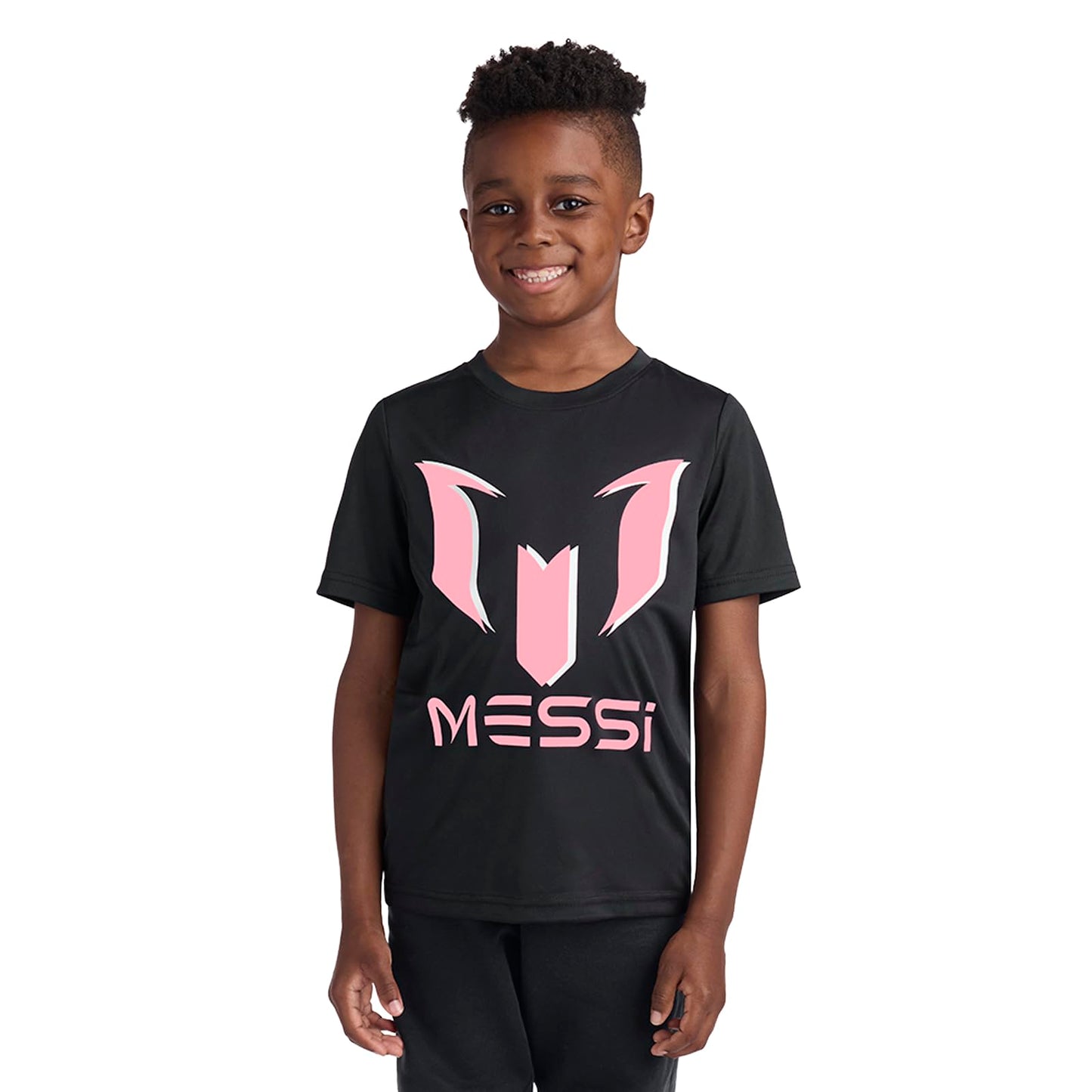 Boys' Lifestyle Short Sleeve Top, Slim-fit Shirt with Logo, Comfortable