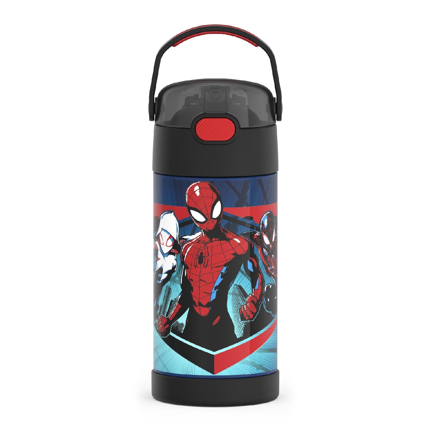 THERMOS FUNTAINER Water Bottle with Straw - 12 Ounce - Kids Stainless Steel Vacuum Insulated Water Bottle with Lid, Minecraft