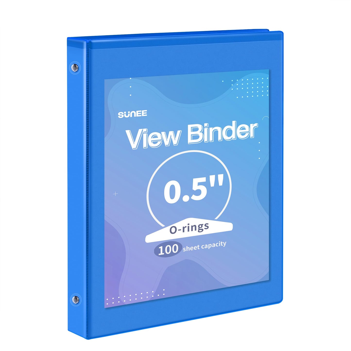 SUNEE 3 Ring Binder 1 Inch 1 Pack, Clear View Binder Three Ring PVC-Free (Fit 8.5x11 Inches) for School or Office Supplies, White