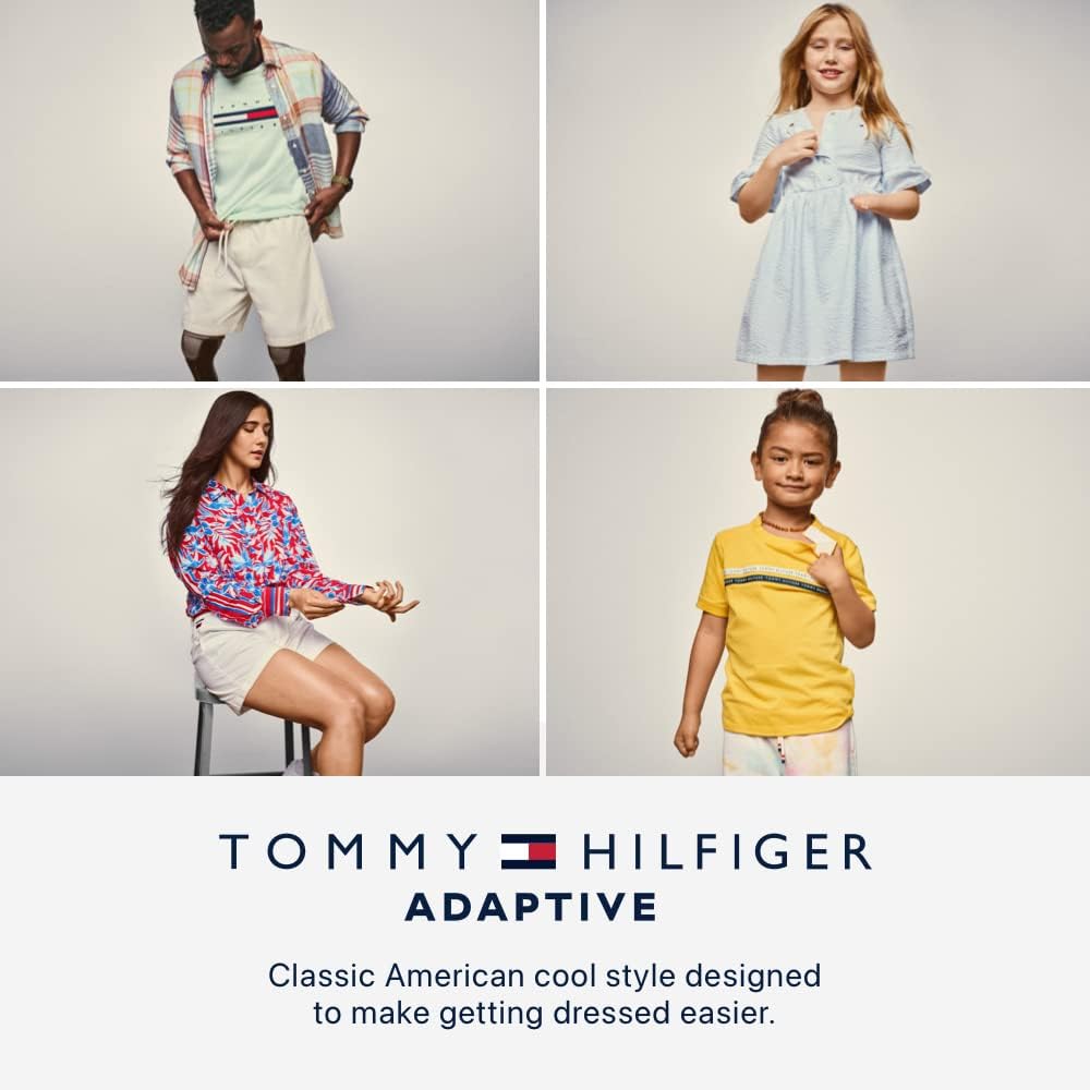 Tommy Hilfiger Boy's Adaptive Short Sleeve Logo T-shirt With Velcro Closures