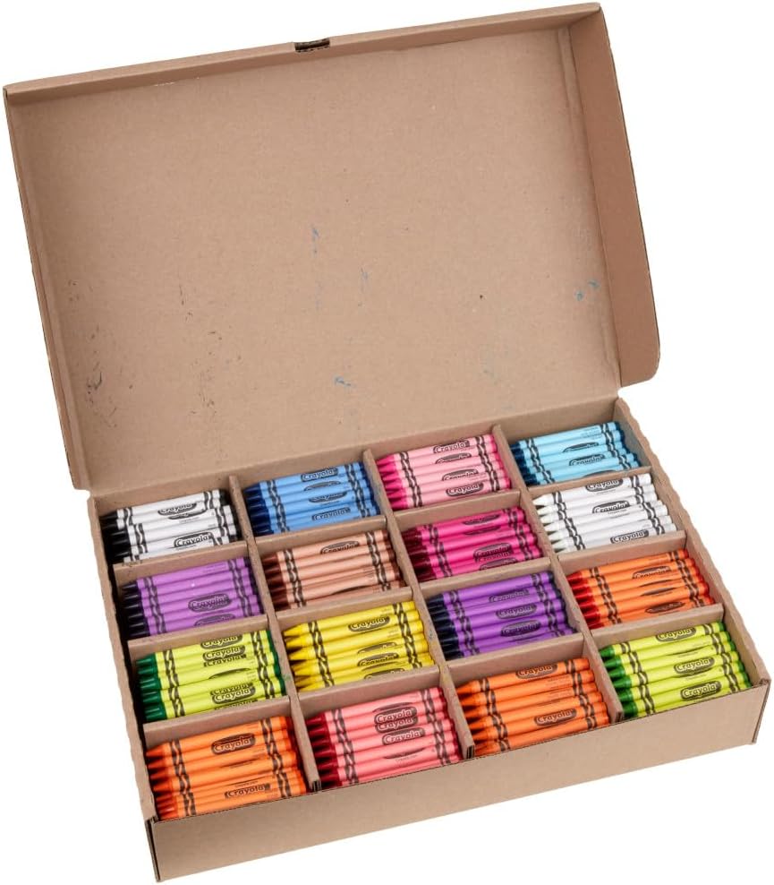 Crayola Bulk Crayon Classpack - 800ct (16 Colors), Back to School Essentials, Kids Crayons, Arts & Crafts Supplies Teacher Classroom Must Haves, Ages 3+