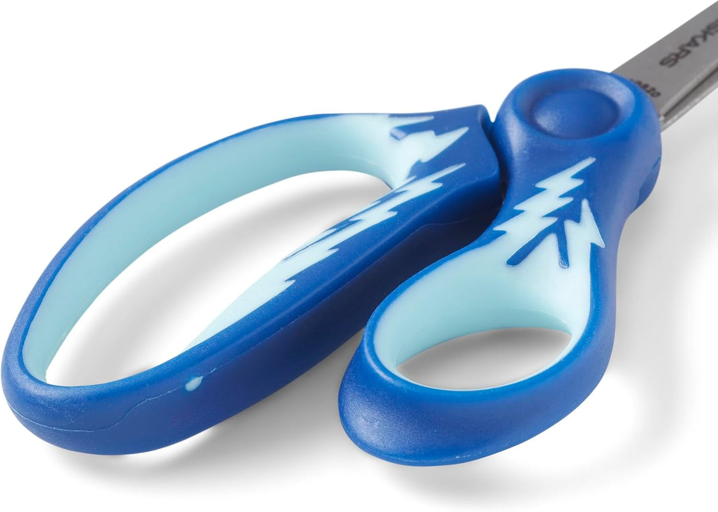 Fiskars 5" SoftGrip Blunt-Tip Scissors for Kids Ages 4-7, Scissors for School or Crafting, Back to School Supplies, Blue Lightning