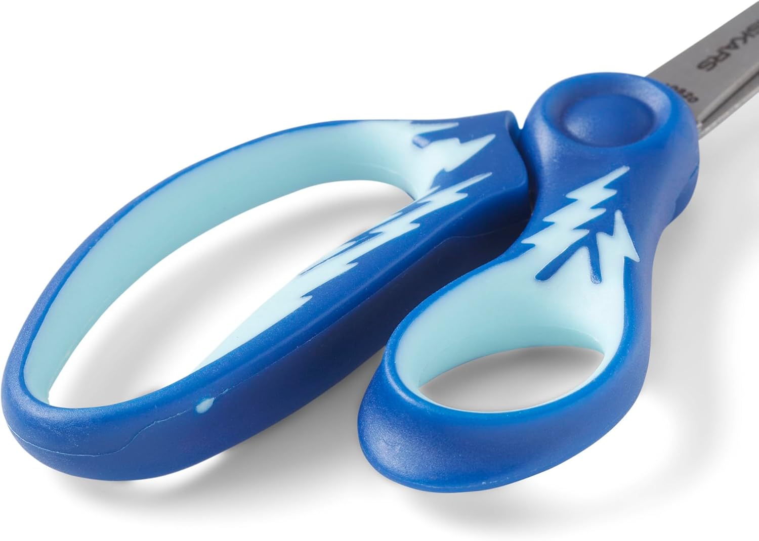 Fiskars 5" SoftGrip Blunt-Tip Scissors for Kids Ages 4-7, Scissors for School or Crafting, Back to School Supplies, Blue Lightning