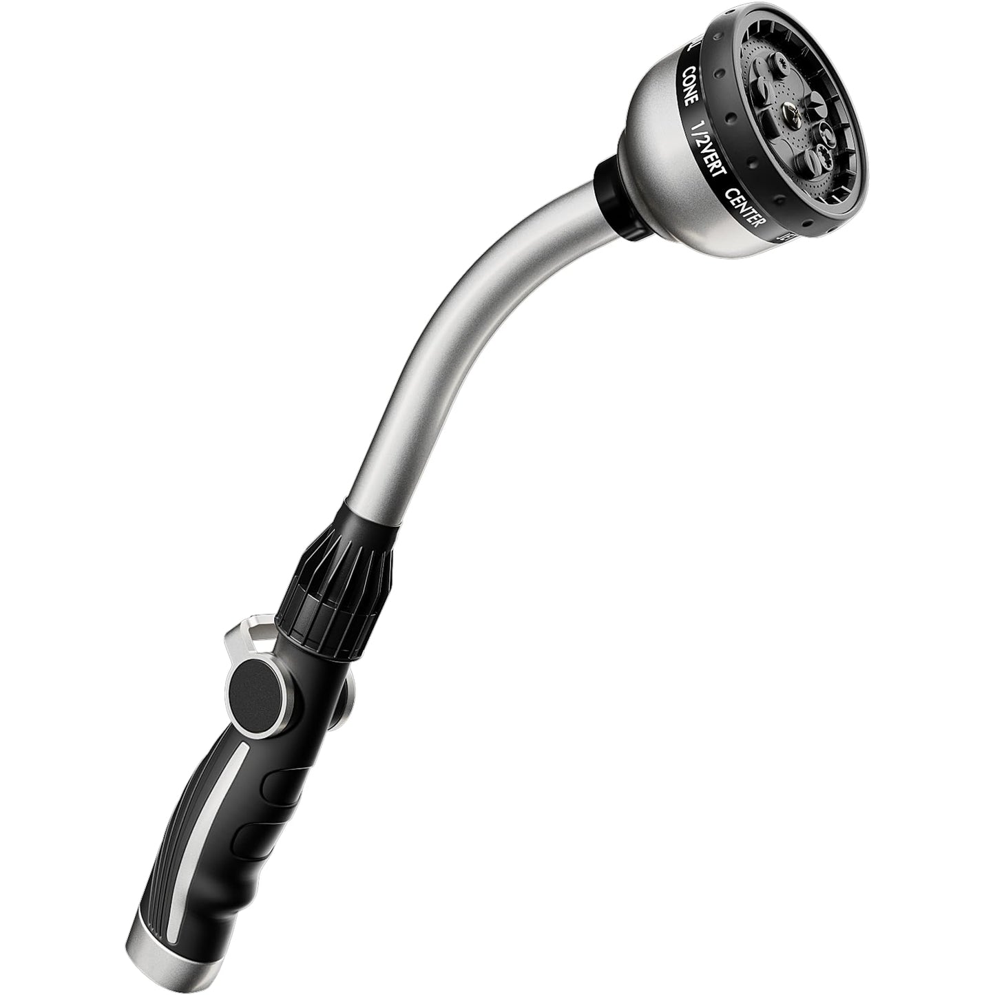 RESTMO Watering Wand Heavy Duty, Metal Garden Hose Wand with 10 Spray Patterns, 15-Inch Long Hose Nozzle Sprayer with Thumb Flow Control, Ideal to Water Hanging Baskets and Shrubs