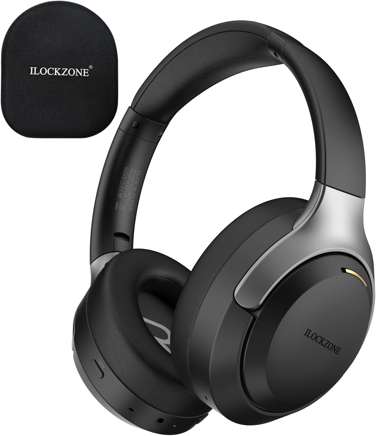 LC30Pro Hybrid Active Noise Cancelling Headphones Over Ear, 100H Playtime Wireless Bluetooth Headphones with Mic, HiFi Audio, 3 EQ Modes, Low Latency, Foldable for Gaming/Travel/Office