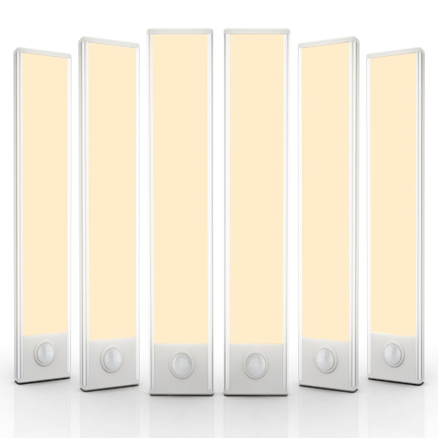 6 Pack Under Cabinet Lights Wireless, 32 LED Motion Sensor Light Indoor Rechargeable Magnetic Closet Lights Battery Operated, Under Counter Lights for Kitchen, Wardrobe, Hallway, Stairs