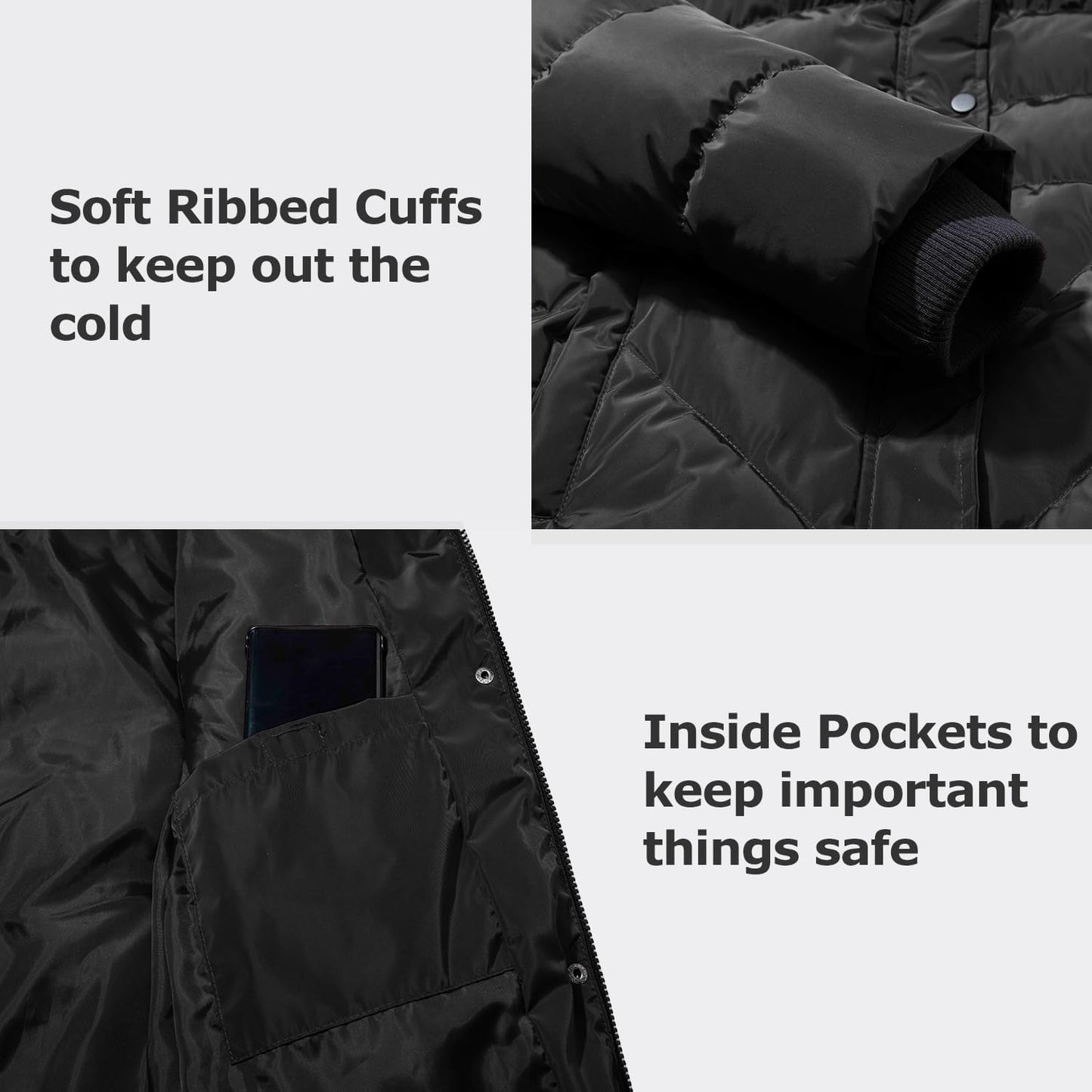 Women's Winter Thicken Coat Warm Long Puffer Jacket with Faux Fur Removable Hood Waterproof Insulated Jacket