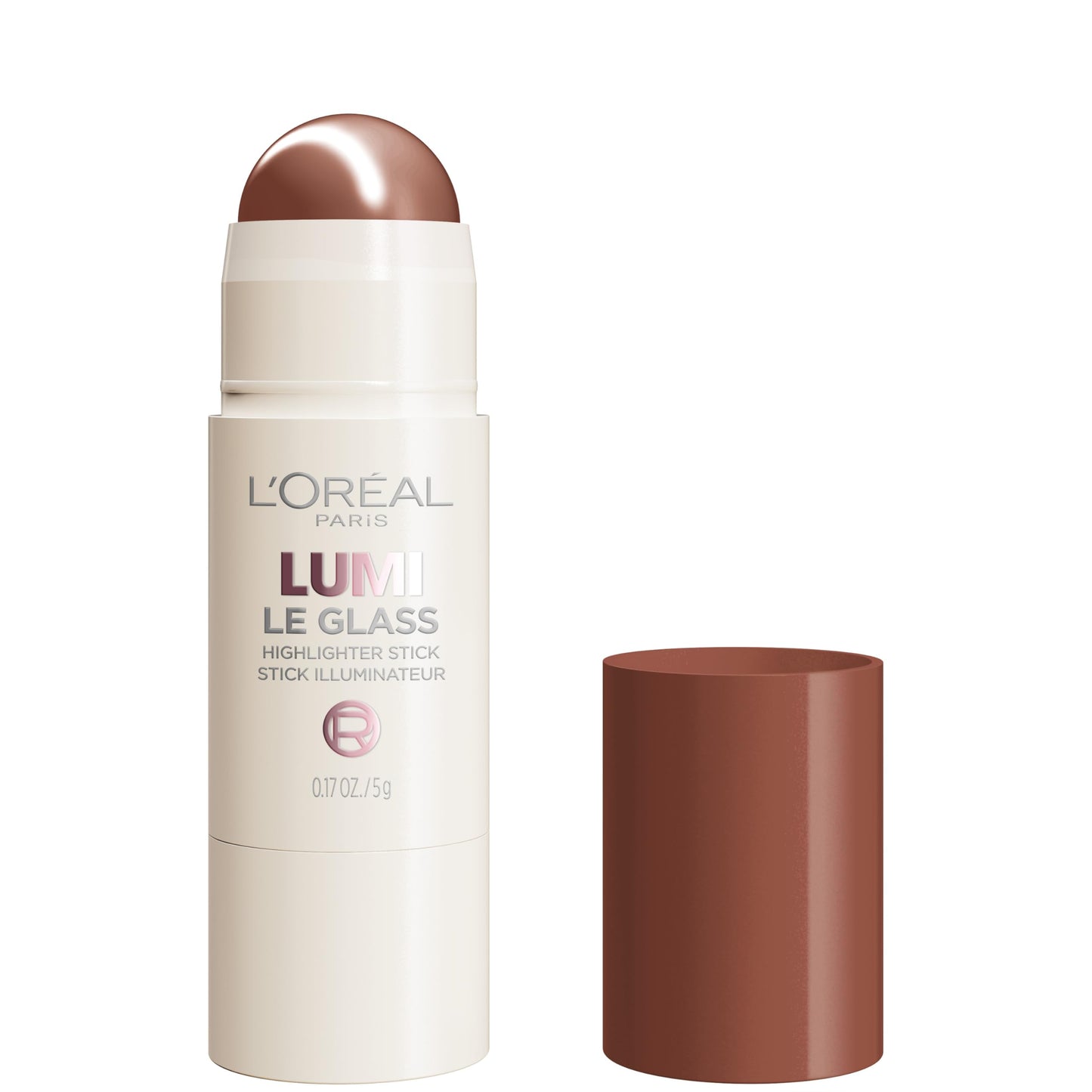 L'Oreal Paris True Match Lumi Le Glass Highlighter Stick, Reflective, Translucent, Glassy Highlighter for Face and Body, 620 Pink Ballet, 0.25 Oz