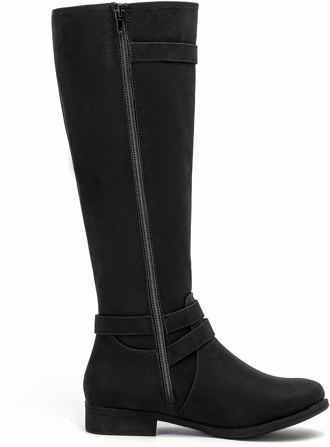 Women's Knee High Boots Classic Comfort Riding Combat Boot Round Toe Side Zipper Long Tall Fall Winter Boots for Women.