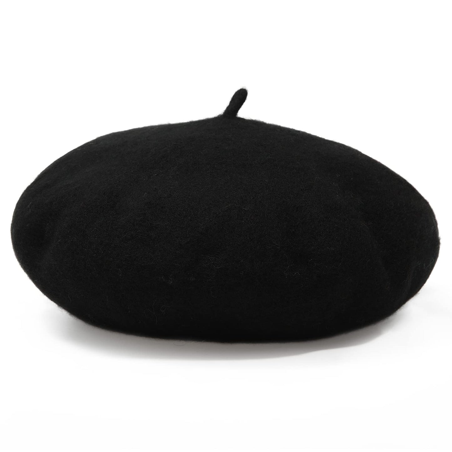 Women French Wool Beret Hats - Solid Color Classic Beanie Winter Cap