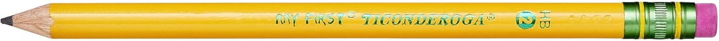 Ticonderoga My First Primary Size #2 Beginner Pencils 6 Boxes of 12, 72 Pencils Total (33312SP)