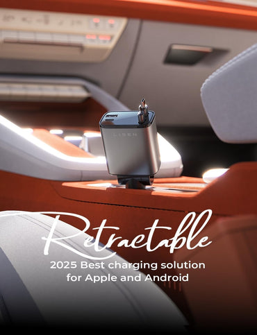 LISEN Retractable Car Charger, 69W USB C Car Accessories Adapter for iPhone 16 USB C Charger Fast Charging, Fathers Day for Gifts, Travel Essentials Gifts for Women Men, for iPhone 16 15 14 13 12