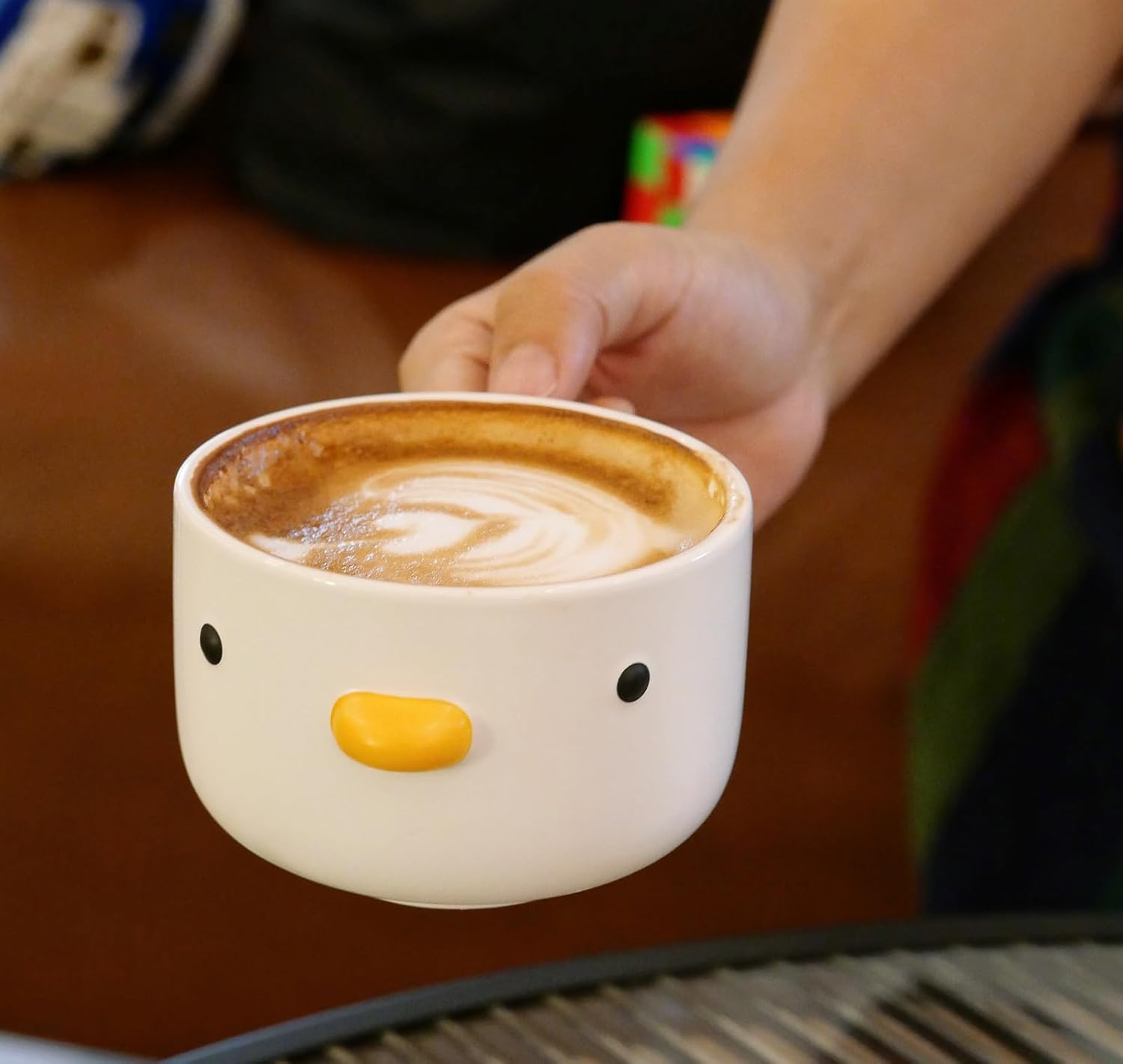 PURROOM Cute Duck Coffee Mug, 8 oz Latte Cup, Handmade Glaze Small Coffee Cup, Safety Ceramic Milk Mugs. Best Gifts For Coffee Lover.