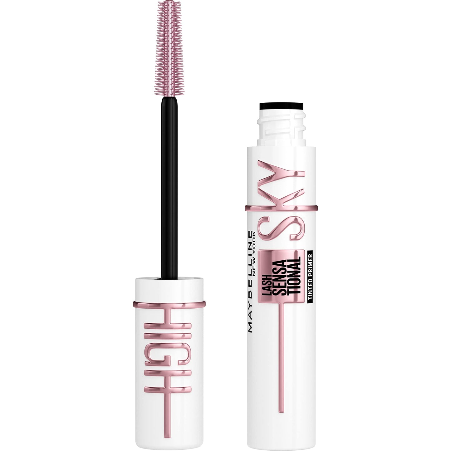 Maybelline Lash Sensational Sky High Waterproof Mascara Makeup, Volumizing, Lengthening, Defining, Curling, Multiplying, Buildable Formula, Very Black, 1 Count