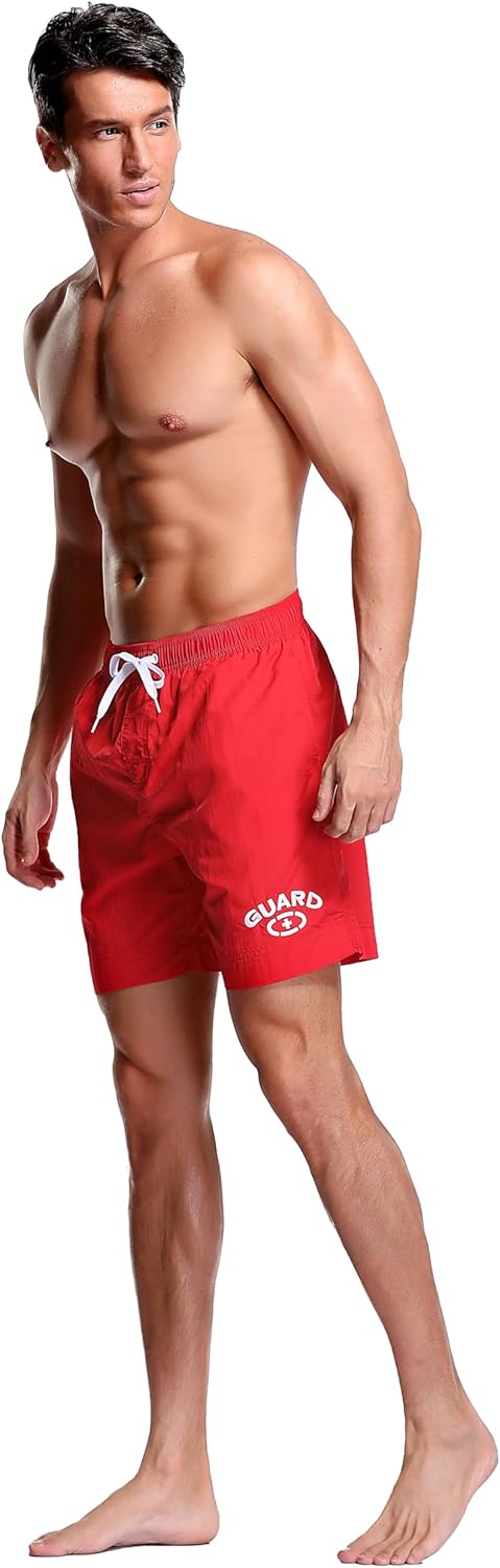 Adoretex Men's Guard Quick Dry Mesh Lining Pockets Swim Trunks Water Shorts Swimsuit
