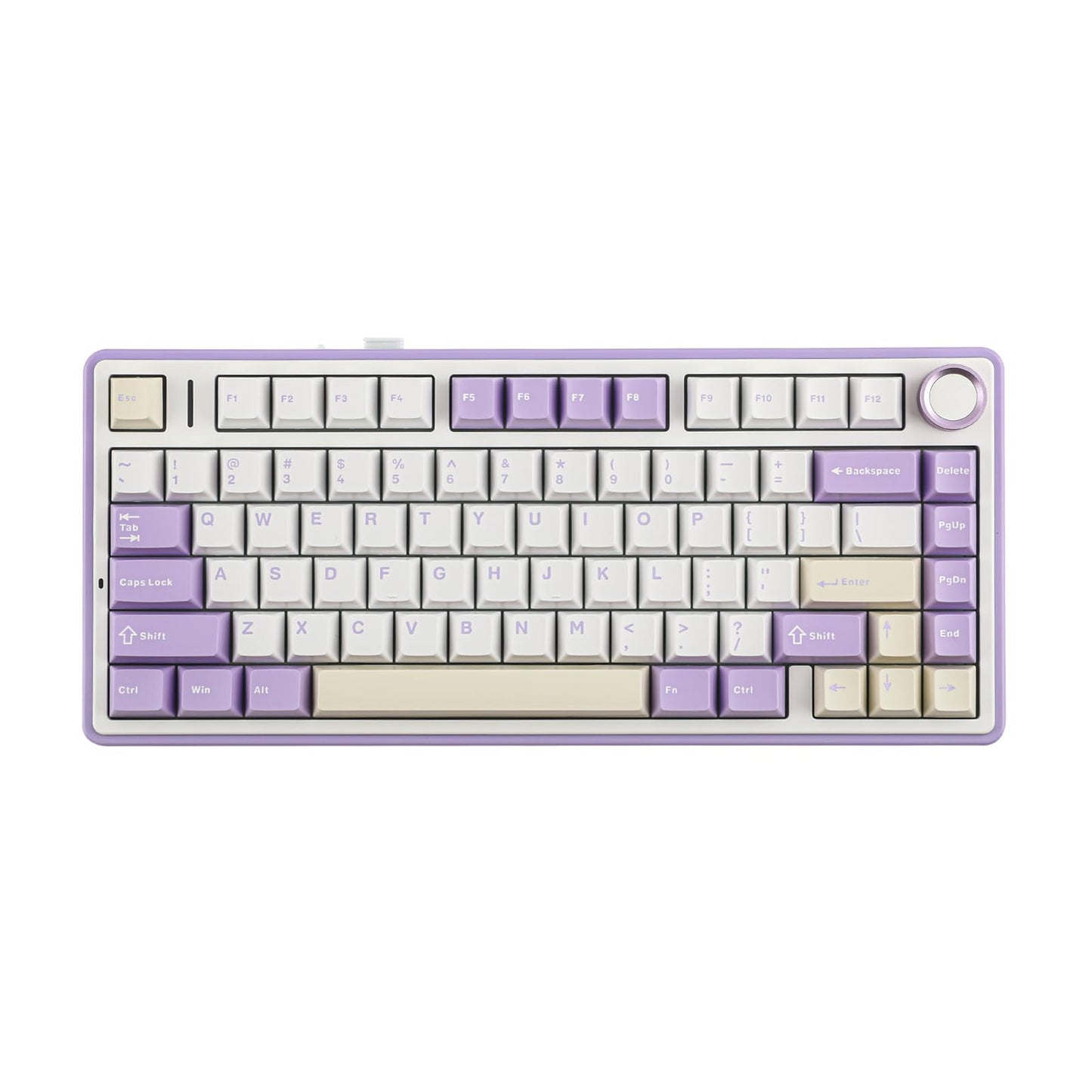 EPOMAKER x Aula F75 Gasket Mechanical Keyboard, 75% Wireless Hot Swappable Gaming Keyboard with Five-Layer Padding&Knob, Bluetooth/2.4GHz/USB-C, RGB (Light Blue, LEOBOG Reaper Switch)