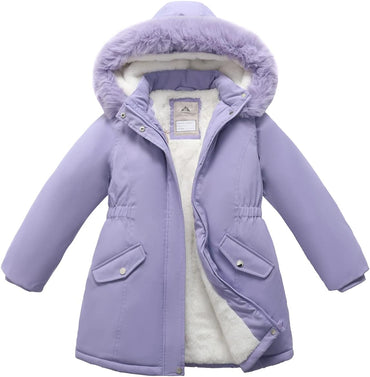 Girl's Long Coat Waterproof Winter Kids Outerwear Warm Parka Puffer Jacket with Hood