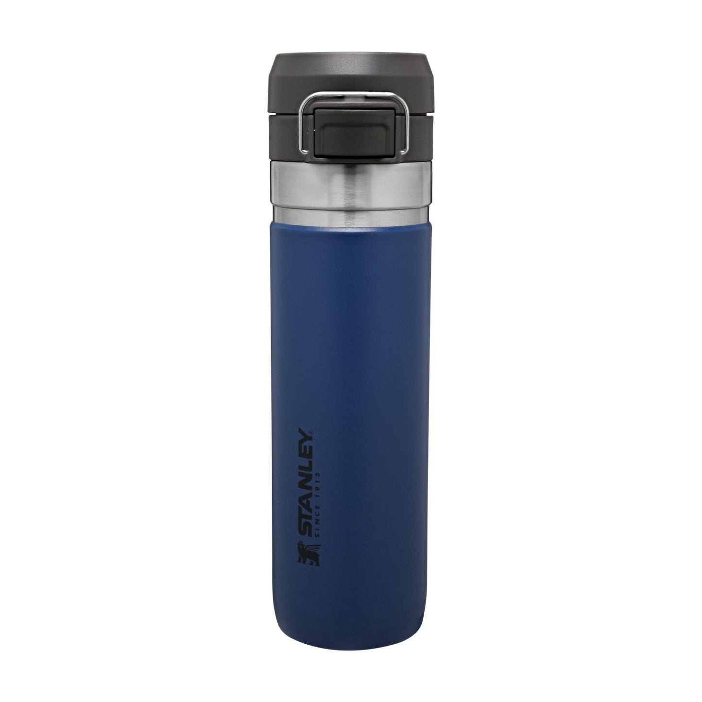 Stanley Quick Flip GO Water Bottle 24 oz | Push Button Lid | Leakproof and Packable for Travel and Sports | Insulated Stainless Steel | BPA-Free | Azure