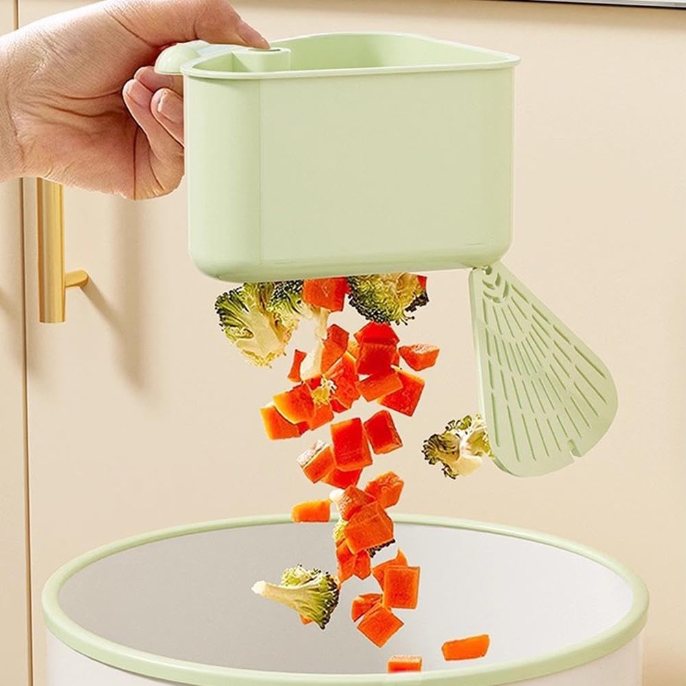 Sink Strainer Basket,2025 New Upgraded Suction Cup Press Sink Drainer Basket,Automatic Dumping Sink Strainer Basket,Faucet Sponge Storage Rack,Corner Sink Trash Catcher for Food Waste