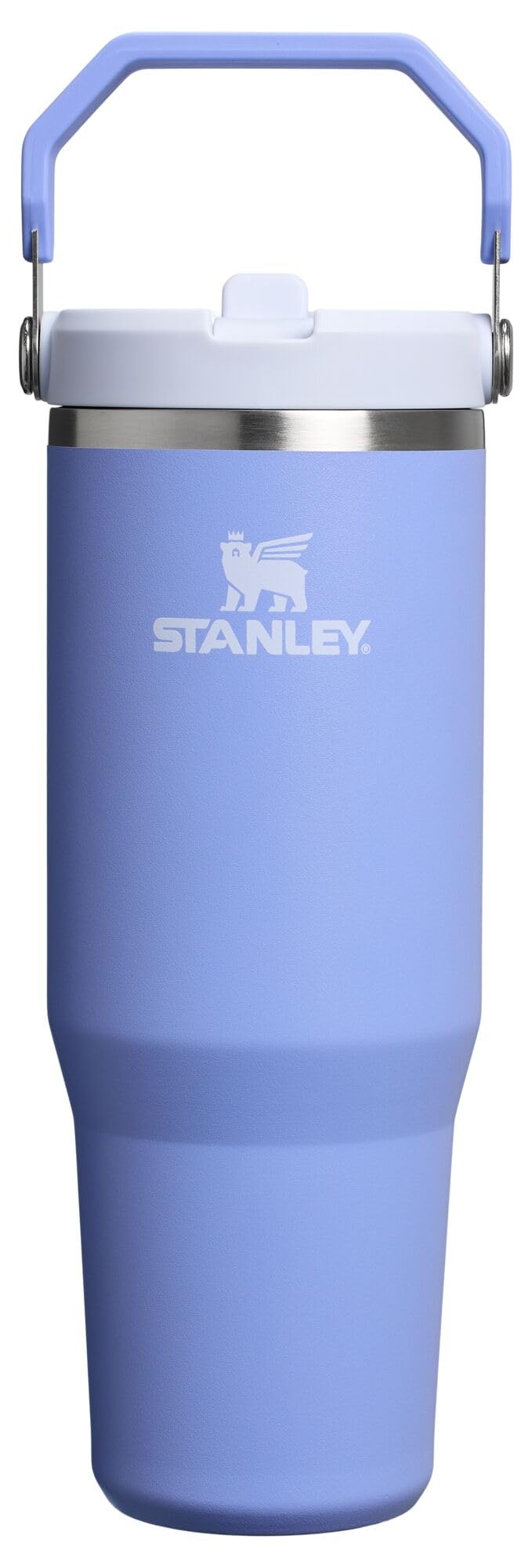 Stanley IceFlow Flip Straw Tumbler with Handle 30 oz | Twist On Lid and Flip Up Straw | Leak Resistant Water Bottle | Insulated Stainless Steel |BPA-Free | Lilac