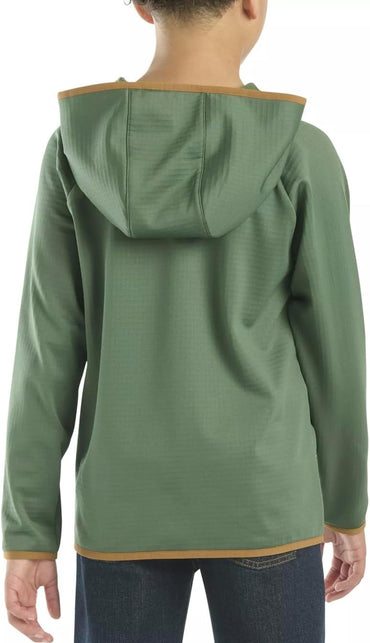 Carhartt Kid's CA8586 Force® Long-Sleeve Full Zip Sweatshirt - Youth Big Boys Large (14/16), Cilantro Green