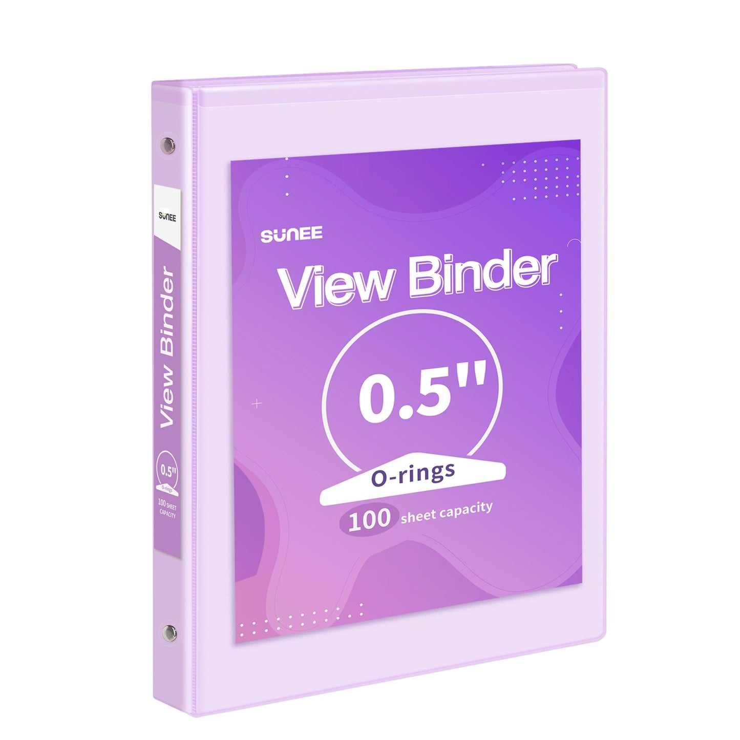 SUNEE 3 Ring Binder 1 Inch 1 Pack, Clear View Binder Three Ring PVC-Free (Fit 8.5x11 Inches) for School or Office Supplies, White