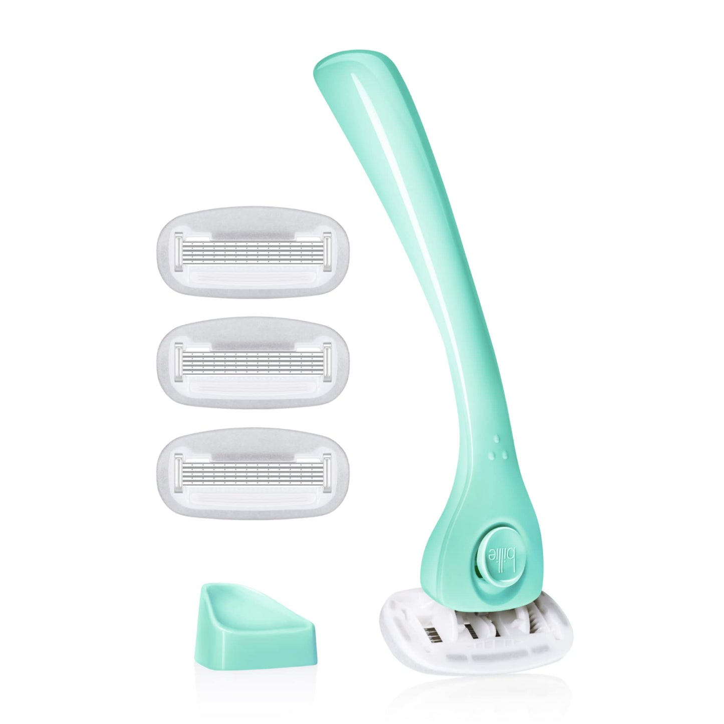 Billie Razors for Women Shave Kit – Women’s Razor + 4 x 5-Blade Razor Refills + Magnetic Holder – Cool Blue