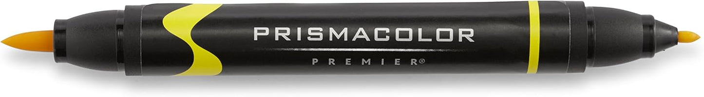 Prismacolor Premier Double-Ended Art Markers, Fine And Brush Tip, Adult Coloring, 12 Pack