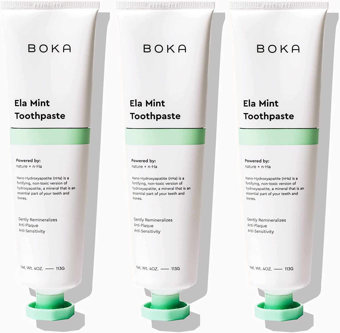 Boka Fluoride Free Toothpaste Nano Hydroxyapatite, Helps Remineralize, Appropriate for Sensitive Teeth, Whitening - for Adult, Kids Oral Care - Ela Mint Flavor, 4 Fl Oz 1Pk US Manufactured