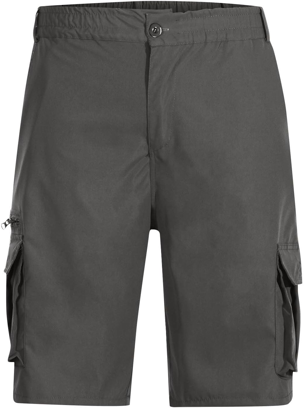 Cargo Shorts for Men Casual Summer Hiking Pants Elastic Waist Big and Tall Knee Length Multi-Pockets Bermuda Shorts