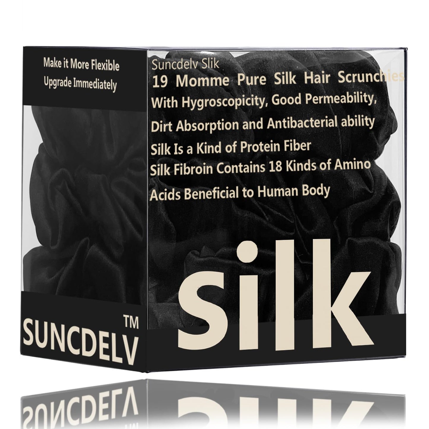 Silk Hair Towel, Friction-Resistant, Amino Acid-Rich, Durable, Breathable (6PCS(Bean Paste, Rose Gold, Rice White))