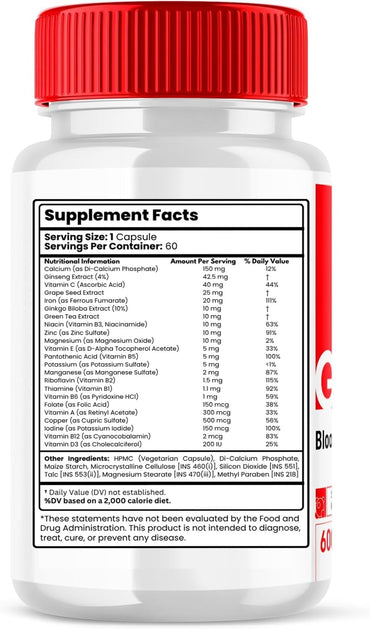 Original GlucoBio Glycogen Support Capsules Advance Premium Formula, Natural Ingredients for Overall Health & Balanced Lifestyle | Gluco Bio Glyco Reviews | 60 Capsules Each Bottle (Pack of 1)